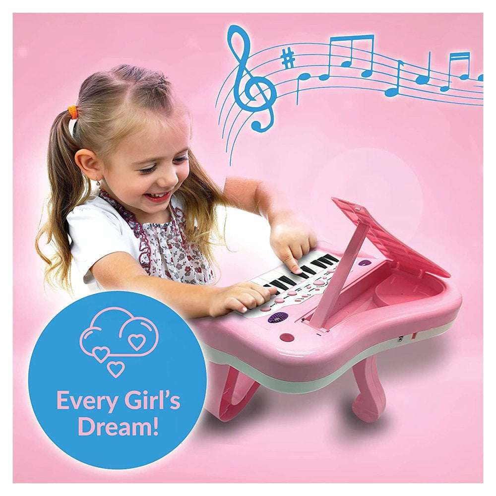 ToyVelt Toy Piano for Toddler Girls – Cute Piano for Kids with Built-in Microphone & Music Modes - Best Birthday Gifts for 3 4 5 Year Old Girls – Educational Keyboard Musical Instrument Toys