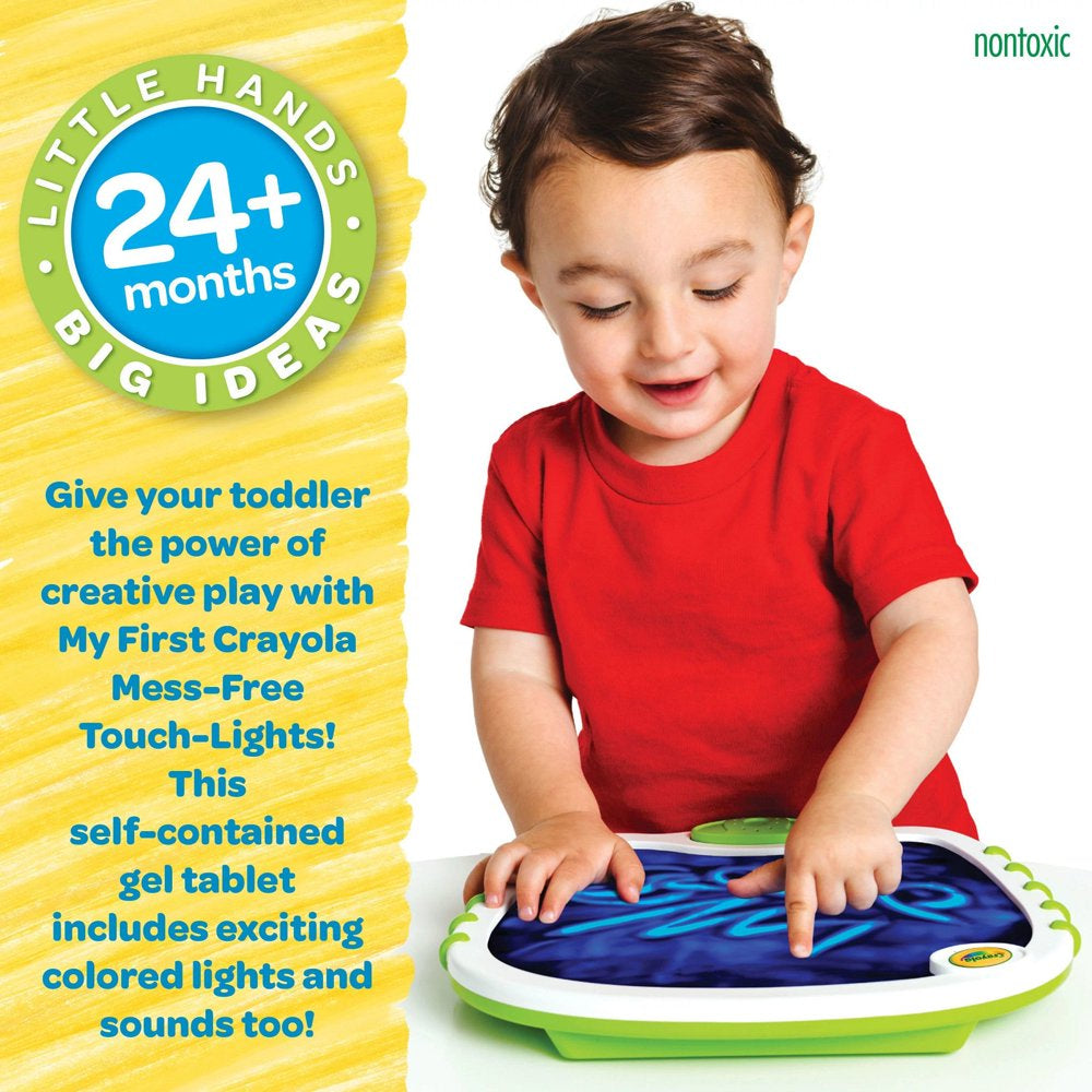 Crayola My First Touch Lights Art Kit, Musical Doodle Board, Light Up Toy, Gifts for Beginner Child