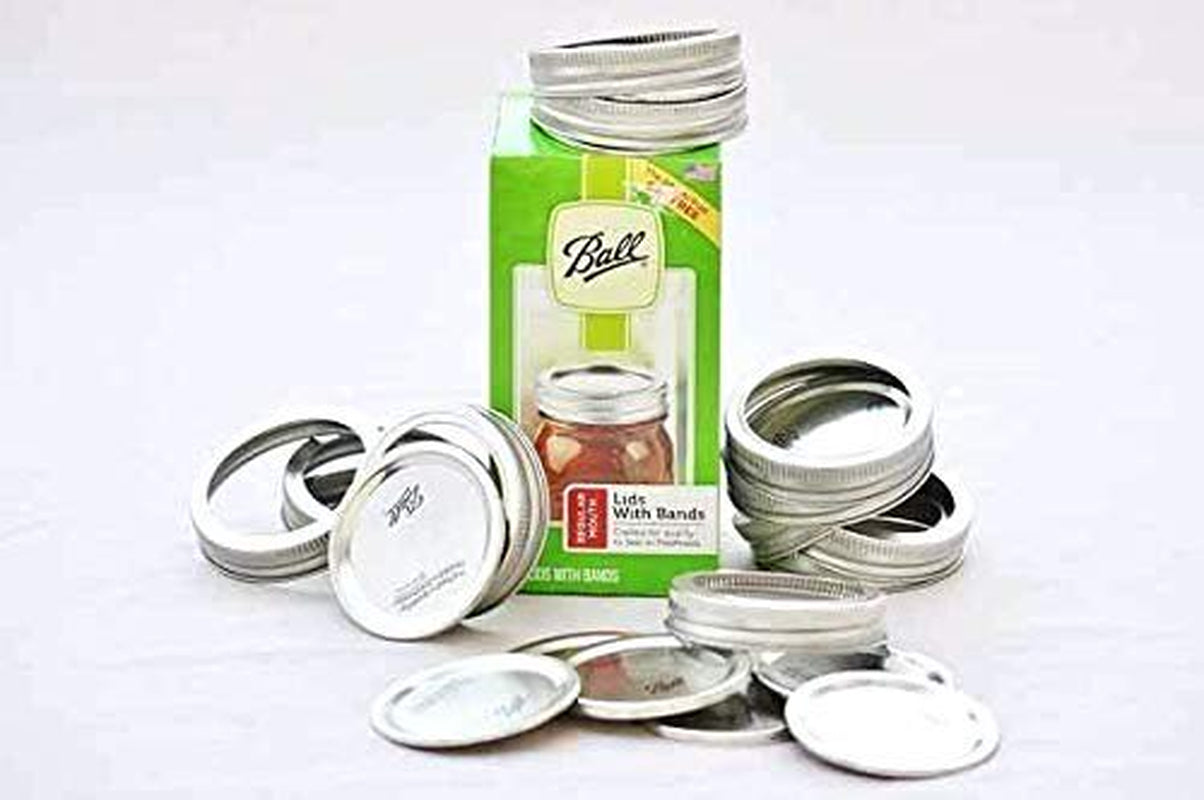 Mason Jar Regular Mouth Lids and Bands (2-Pack of 12)