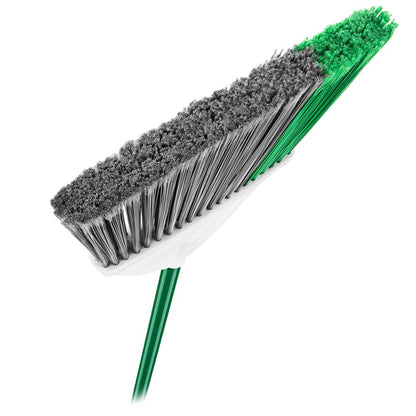 Libman Precision Angle Broom Dustpan Green Electrostatic Powder Coated Steel Handel PET Broom Fibers