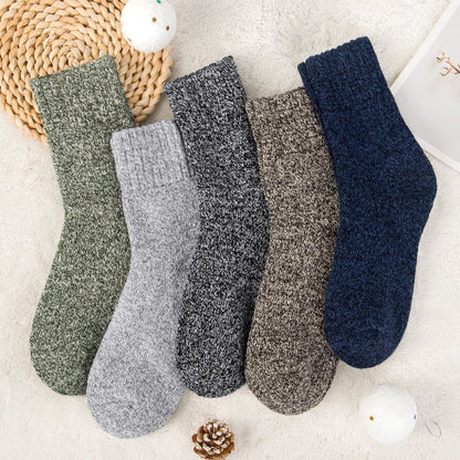 Loritta 5 Pairs Womens Socks Wool Socks Cashmere Thick Knit Warm Winter Socks for Women Gifts Size 5-9