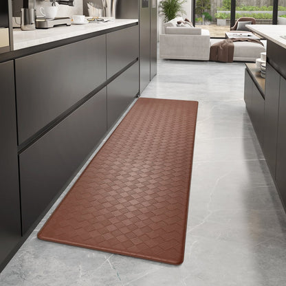  Kitchen Mat Cushioned anti Fatigue Kitchen Rugs Waterproof Non-Slip Comfort Standing Mat for Kitchen, Floor, Office, Sink, Black, 17" X 47"