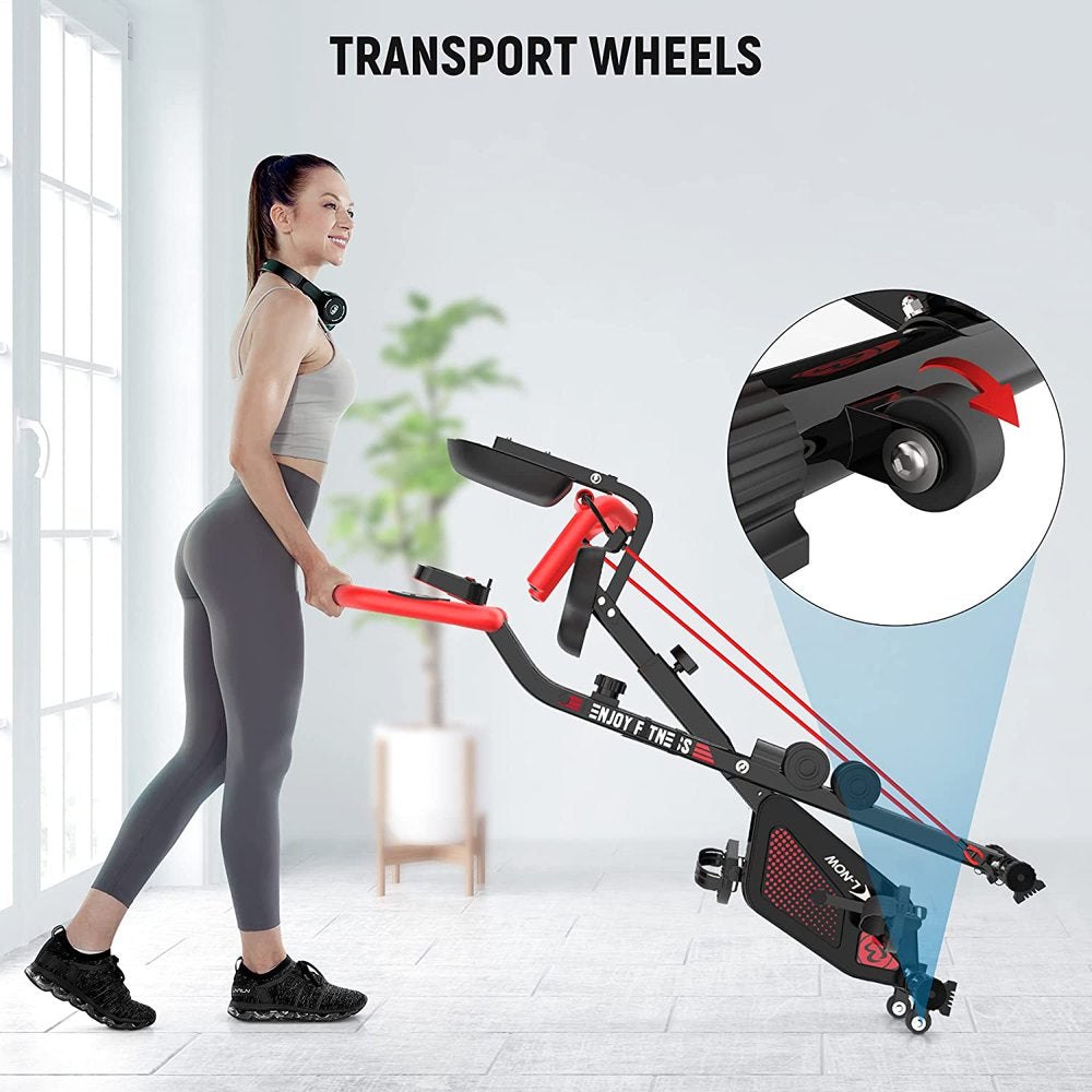 3In1 Foldable Exercise Bike Indoor Cycling Bike Magnetic Stationary Bike Fitness Gym Workout 300Lb