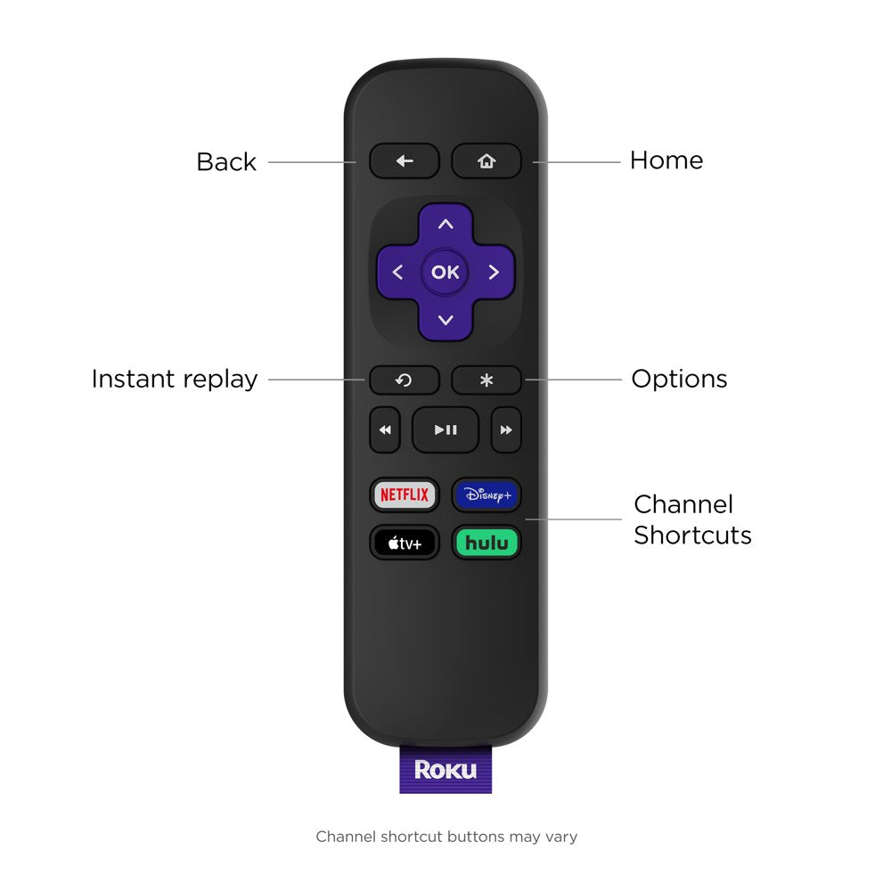 Roku LE HD Streaming Media Player Wi-Fi® Enabled with High Speed HDMI ® Cable and Simple Remote