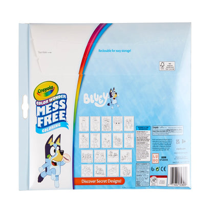 Crayola Color Wonder Mess Free Bluey Coloring Set, 18 Pages, Gifts for Beginner Unisex Child