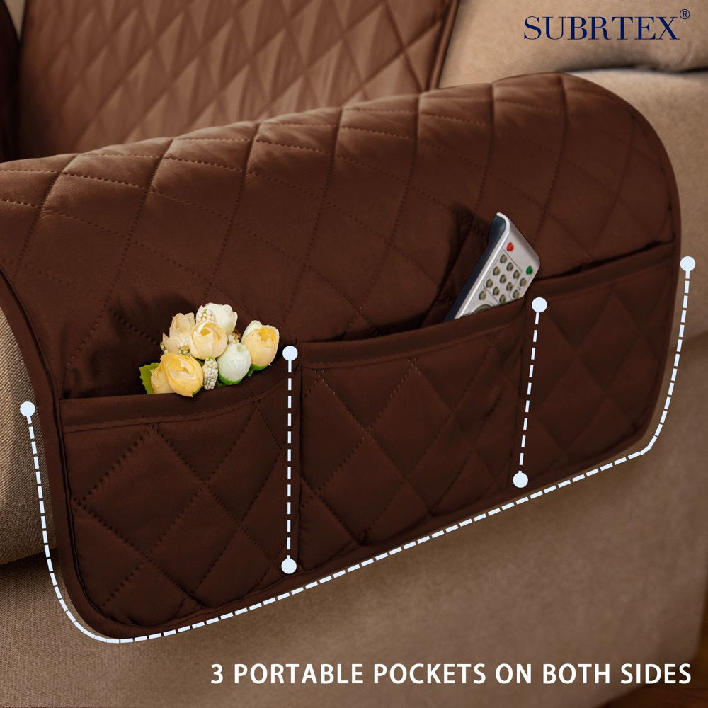 Subrtex Reversible Sofa Slipcover Non-Slip Washable Couch Cover (Oversize Sofa, Chocolate)