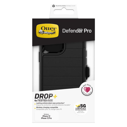 OtterBox Defender Series Pro Phone Case for Apple iPhone 12, iPhone 12 Pro - Black