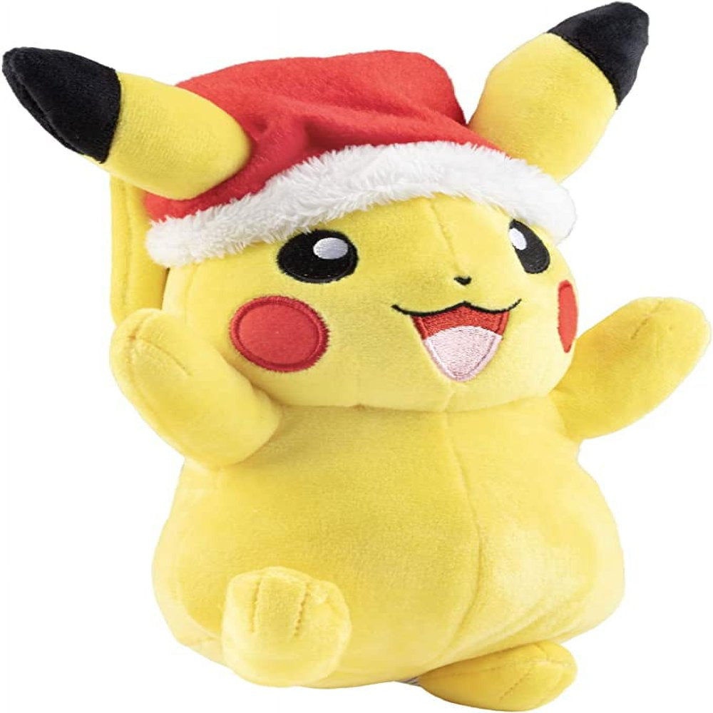 Pokemon 8" Holiday Christmas Pikachu Plush Stuffed Animal Toy - Officially Licensed - Great Gift for Kids