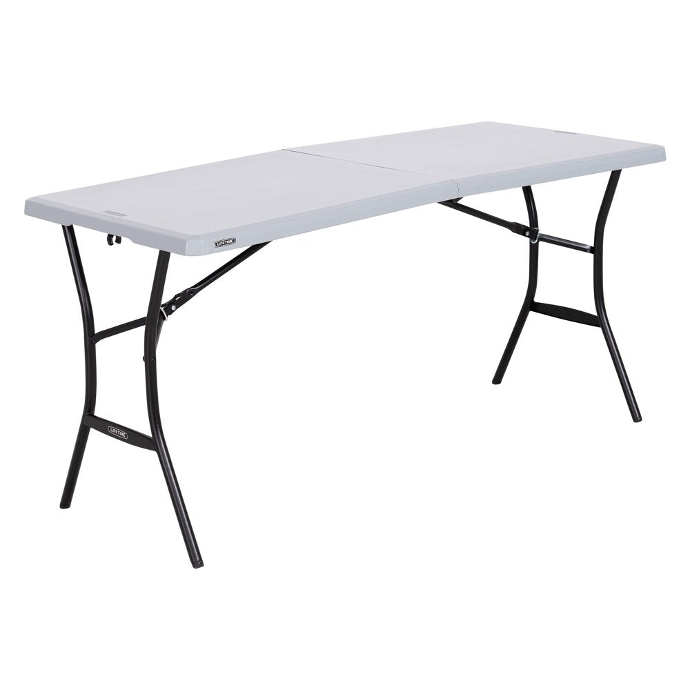 Lifetime 5-Foot Fold-in-Half  Table, Gray (80861)