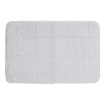 Hotel Style Memory Foam Bath Rug, Silver, 18"x27"