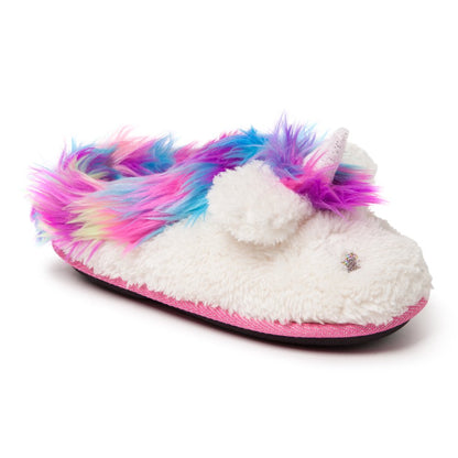 Dearfoams Kids Petra Unicorn Novelty Girls Clog Slippers