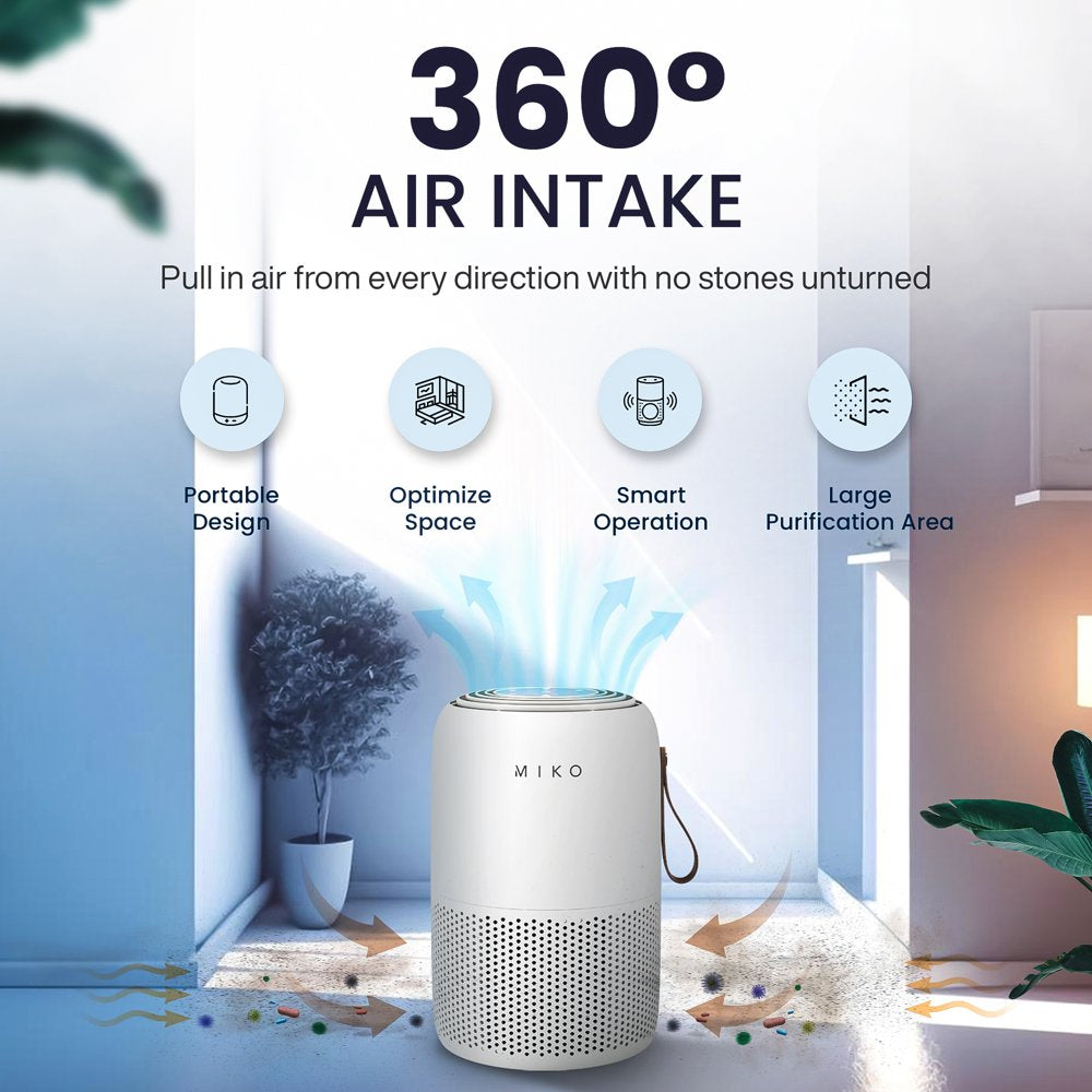 Miko Air Purifier H13 True HEPA for Large Room 1,200 Sqft