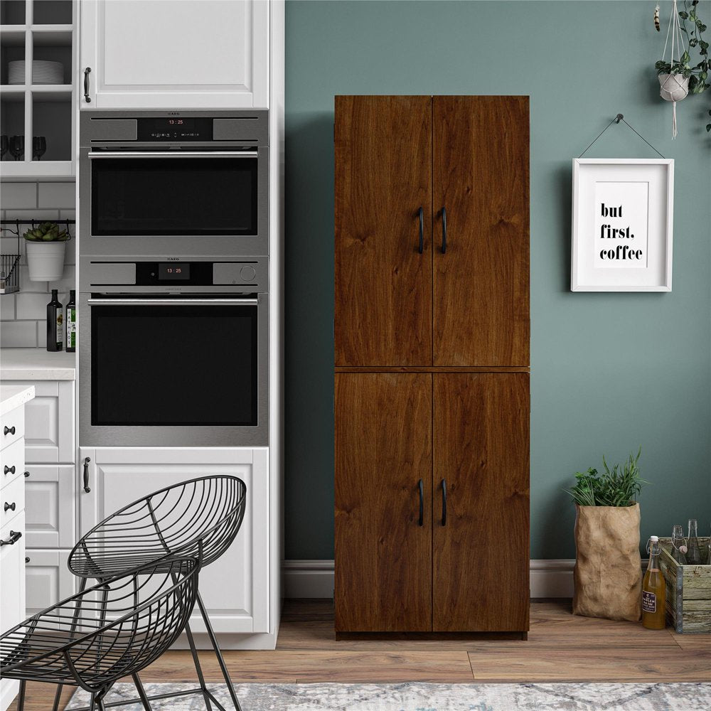 Mainstays 4-Door 5' Storage Cabinet, Espresso