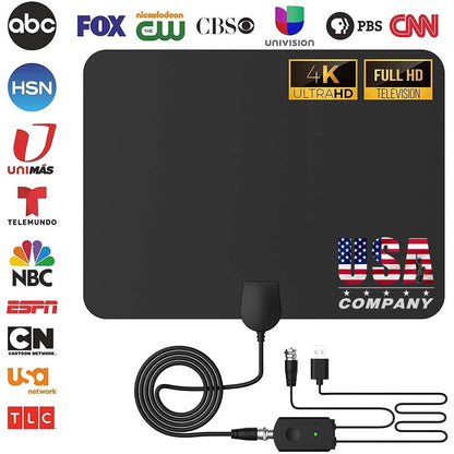 TV Antenna - 2023 HDTV Antenna & 330 Miles Range Digital Antenna, Support 4K 1080P VHF UHF, w/ Amplifier Signal Booster & 16.5 FT Premium Coaxial Cable, for Freeview Life Local Channels and All TVs