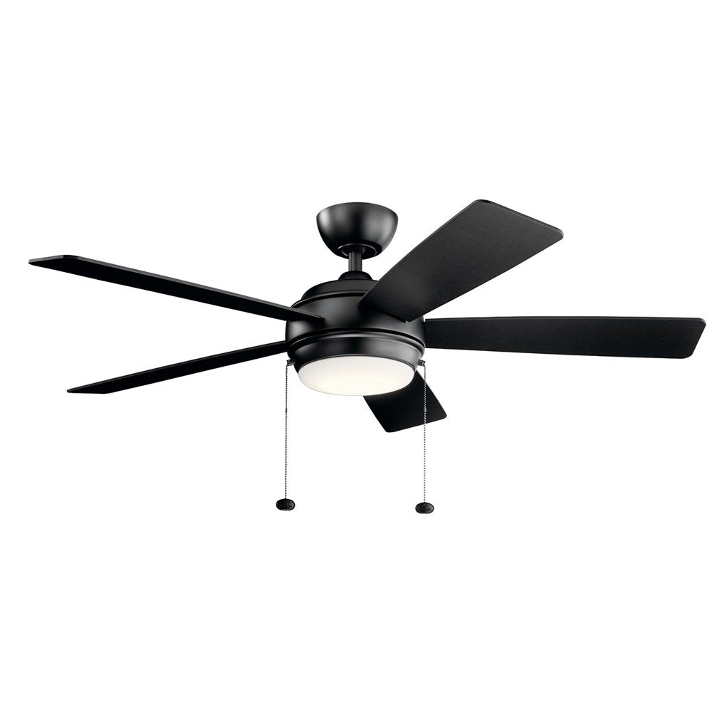 Kichler Starkk 52" Satin Black Integrated LED Ceiling Fan with Reversible Blades