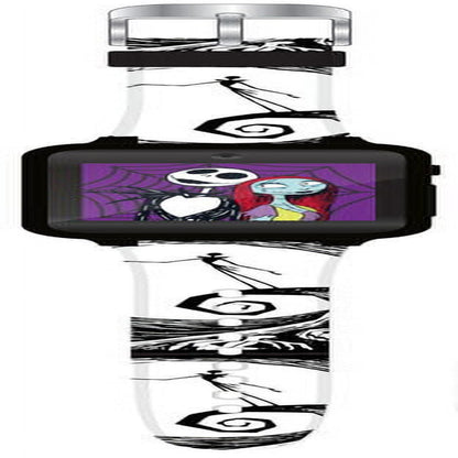 Disney "Nightmare Before Christmas" Unisex Child Smartwatch in Black White One Size (NC4439WMC)