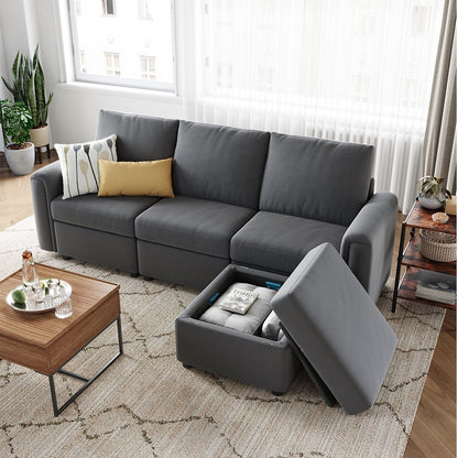 LINSY HOME Modular Couches and Sofas Sectional with Storage Sectional Sofa U Shaped Sectional Couch with Reversible Chaises, Teal