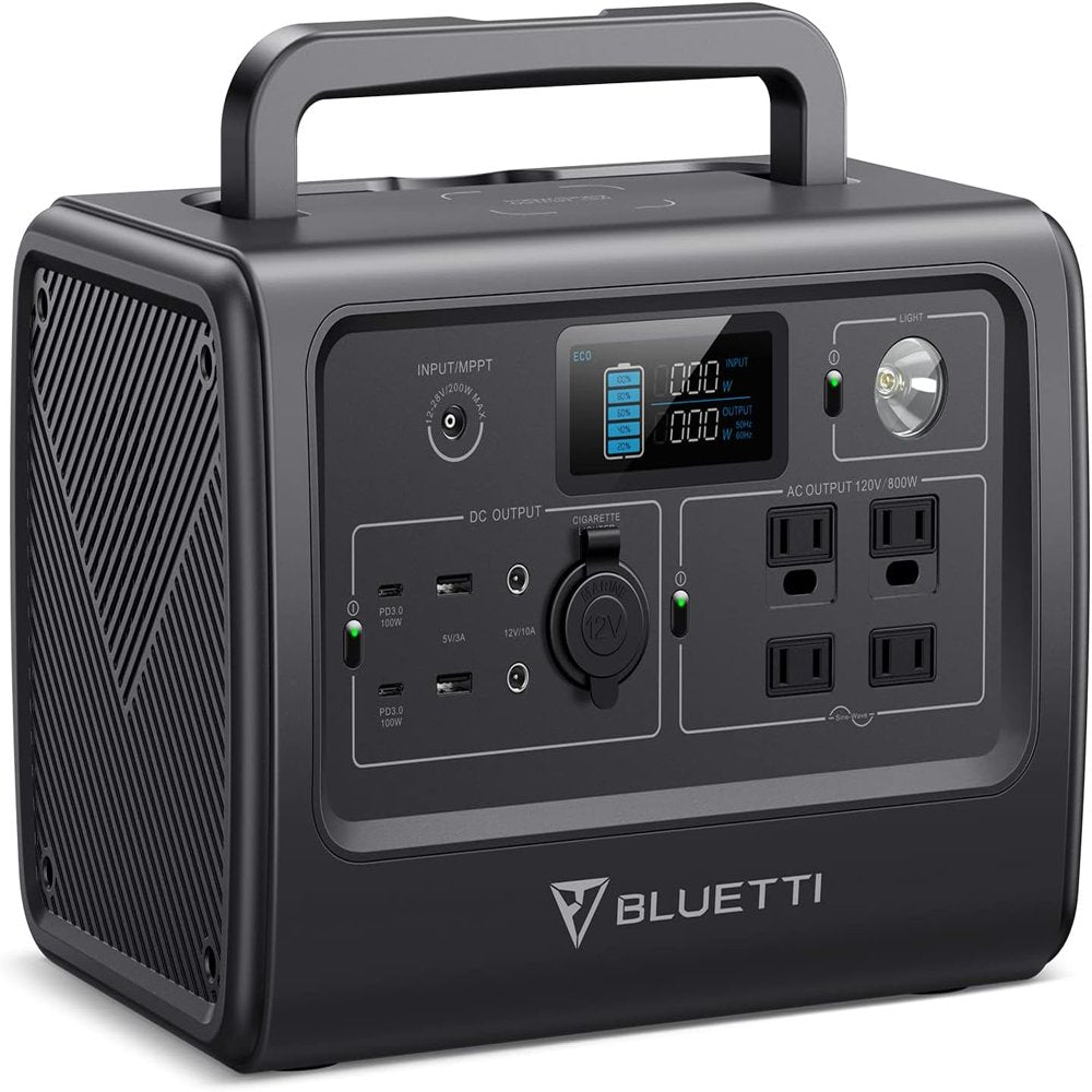 BLUETTI EB70S Solar Generator, 716Wh LiFePO4 Power Station, 800W Portable Generator for Home Use, Off-Grid Living, Camping