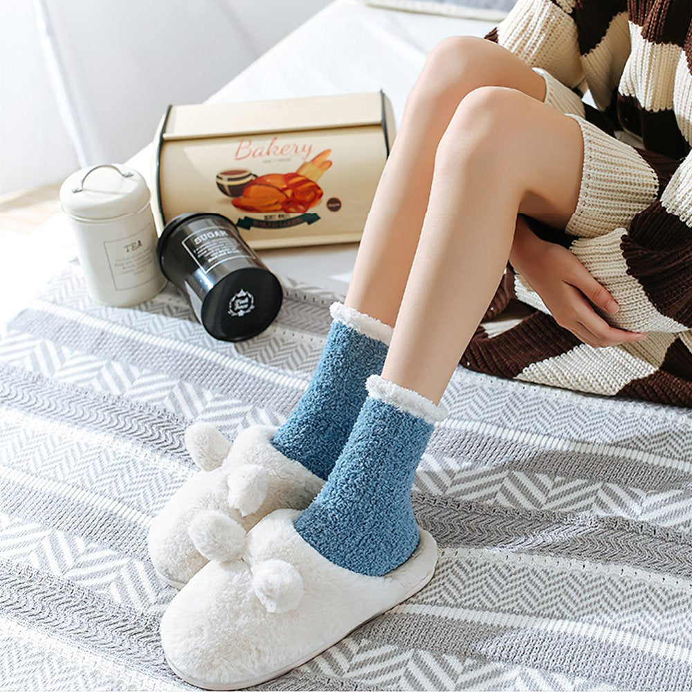 7 Pairs Fuzzy Socks for Women, Fluffy Socks Women, Cozy Socks for Women Slipper Socks