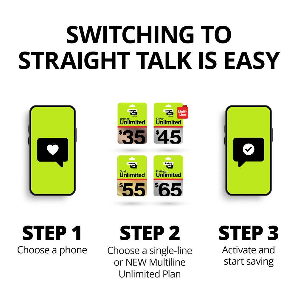 Straight Talk Samsung Galaxy A54, 5G, 128GB, 6GB Ram, Black- Prepaid Smartphone [Locked to Straight Talk]