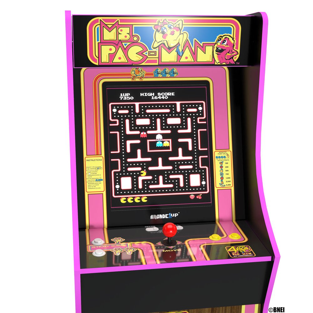 Arcade1Up Ms. Pac Man 40th Anniversary 10 In 1 Arcade Video Game Machine