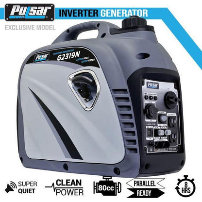 Pulsar 2300 Peak Watt Digital Inverter Generator With 80cc OHV Engine G2319N