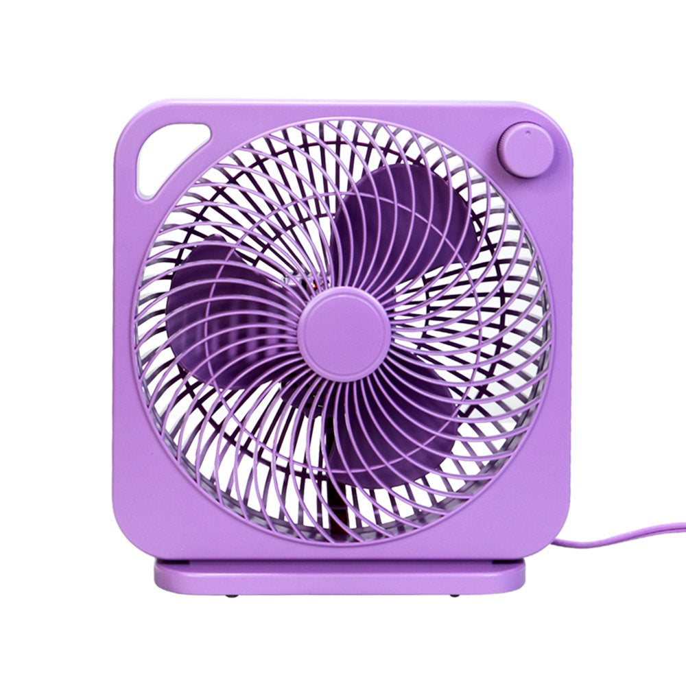 Mainstays 9 Inch Personal Box Fan with 3 Speeds Berry Chill