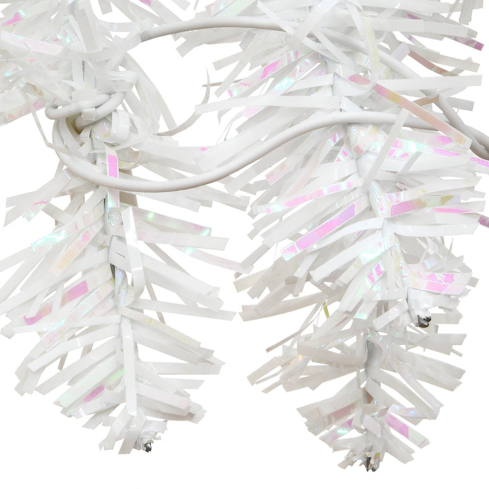 National Tree Company Pre-Lit Artificial Christmas Tree, White Tinsel, White Lights, Includes Stand, 4 feet