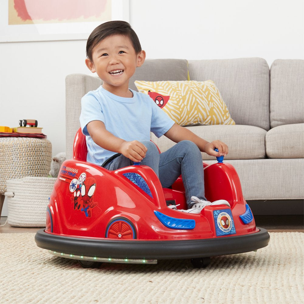 Marvel's Spidey and His Amazing Friends 6V Bumper Car, Battery Powered Ride On for Children by Flybar, Ages 1.5+, 66lbs