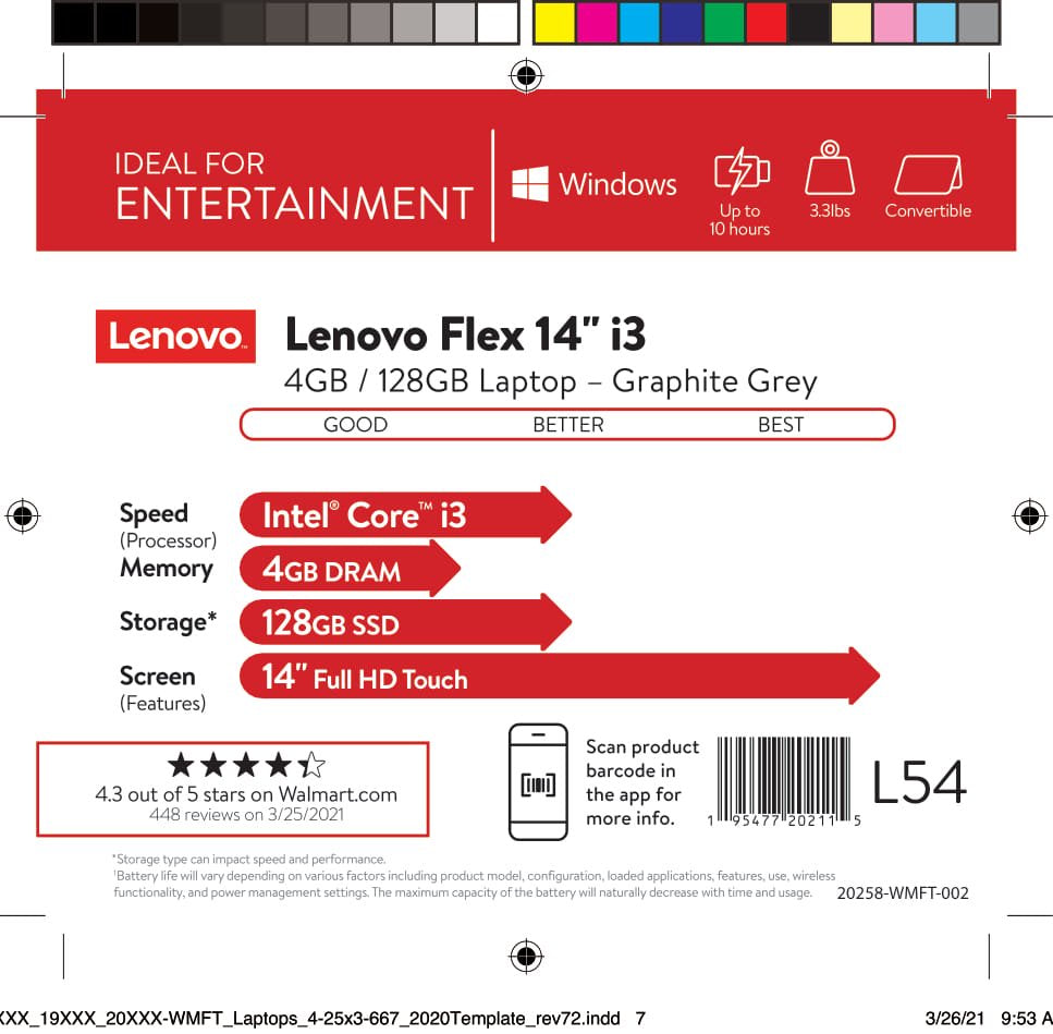 Lenovo Flex 5i 14.0", FHD Touch, Core i3-1115G4, 4GB, 128GB, Graphite Grey, Windows 11 S, 82HS00R9US