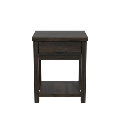 Hillsdale Lancaster Farmhouse 1 Drawer Nightstand, Set of 2, Dark Espresso