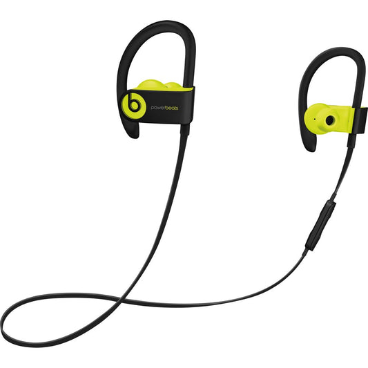 Restored Beats Powerbeats3 Wireless Earphones - Shock Yellow with Cable