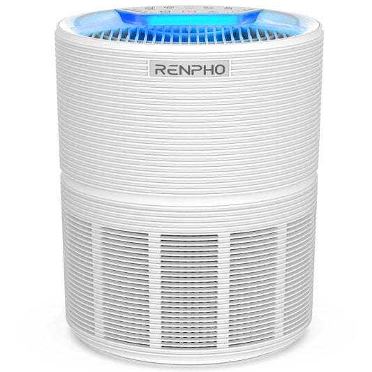 RENPHO Air Purifier for Home Large Room 1200 Sq.Ft, H13 True HEPA Filter Air Purifier for Smoke Allergies Pet Dander, Air Cleaner Eliminates Pollen Dust Odor, Ozone Free