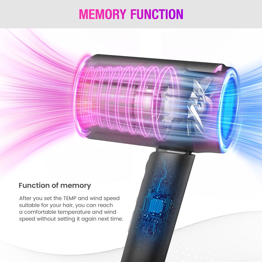 Sejoy High Speed Hair Dryer, 1800W Powerful Fast Blow Dryer, LED Display Negative Ion Hair Dryer Compact for Travel