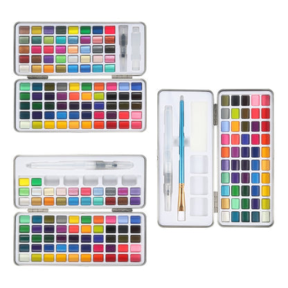  72 Colors Professional Art Supplies with Watercolor Brush Pen for Artists Beginners Students Adults Drawing Painting Portable Art Painting