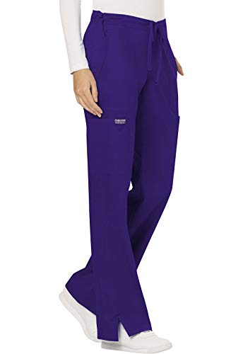 Scrubs for Women Workwear Revolution, Drawstring Scrub Pants WW120T, L Tall, Grape