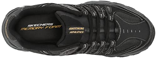 Skechers mens Afterburn M. Fit fashion sneakers, Black, 10 X-Wide US