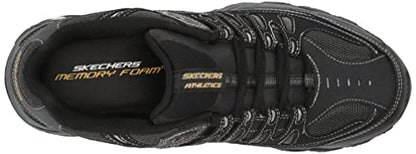 Skechers mens Afterburn M. Fit fashion sneakers, Black, 10 X-Wide US