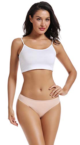 voenxe Seamless Thongs for Women No Show Thong Underwear Women 5-10 Pack (C-5 Pack Basics, Medium)