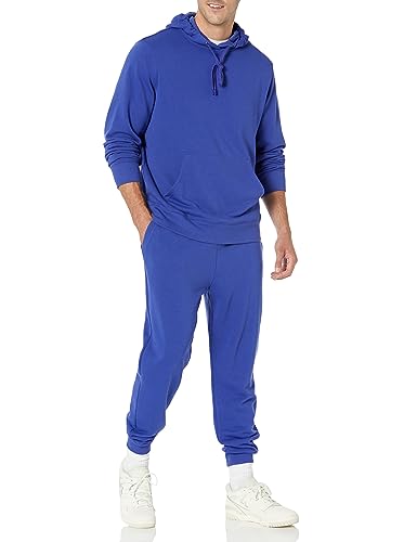 Amazon Essentials Men's Lightweight Long-Sleeve French Terry Hooded Sweatshirt (Available in Big & Tall), Royal Blue, X-Large