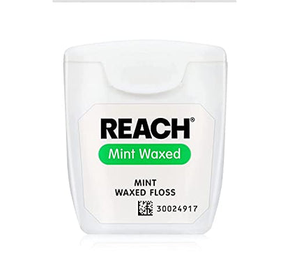 Reach Waxed Dental Floss Variety 3 Flavor Pack | Effective Plaque Removal, Extra Wide Cleaning Surface | Shred Resistance, Slides Smoothly & Easily | Unflavored, Mint, Cinnamon, 55 Yards Each