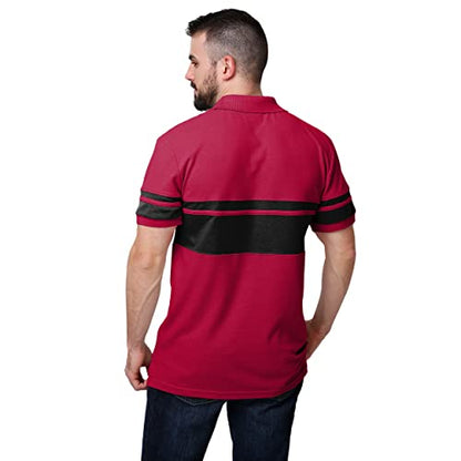 FOCO Arizona Cardinals NFL Mens Cotton Stripe Polo - M