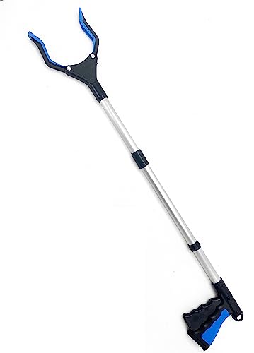 FiPlus PowerGrip T9, Grabber Tool, Wide Jaw, Foldable, Steel Cable, with 96 Grip Points for Firm Grip, 32" with Magnet,