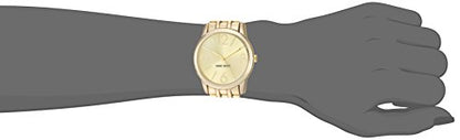 Nine West Women's NW/1578CHGB Champagne Dial Gold-Tone Bracelet Watch