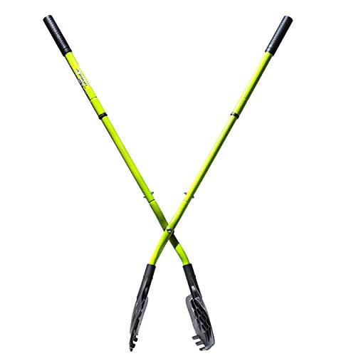 Earthwise 50002 Gator Grabber Telescoping Leaf Clean-Up Tool, Green/Black