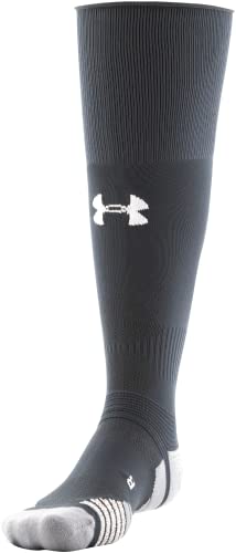 Under Armour Standard Soccer Performance Over-The-Calf Socks, 1-Pair, Black/Graphite/White, Large