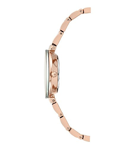 Anne Klein Women's AK/2434RGRG Diamond-Accented Rose Gold-Tone Bracelet Watch