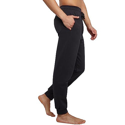 Hanes Men's Jogger Sweatpant with Pockets, Black, Small