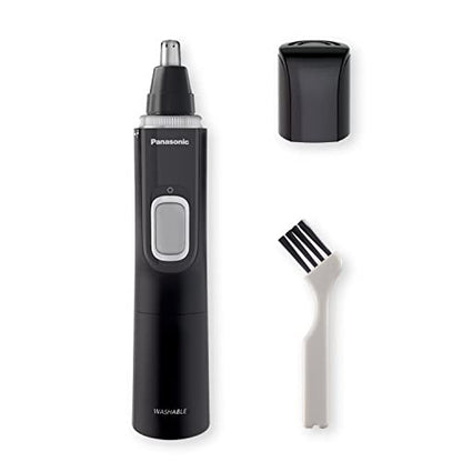 Panasonic Ear and Nose Hair Trimmer for Men with Vacuum Cleaning System, Powerful Motor and Dual-Edge Blades for Smoother Cutting, Wet/Dry – ER-GN70-K (Black)