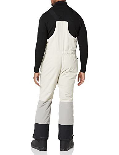 Amazon Essentials Men's Water-Resistant Insulated Snow Bib Overall, Grey Ivory Color Block, Large